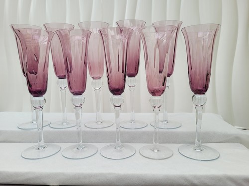 Lot flûtes champagne - 10, à