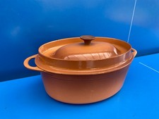Cousances Le Creuset Grande Cocotte en Fonte OVALE Vintage Marron ø 29 CM