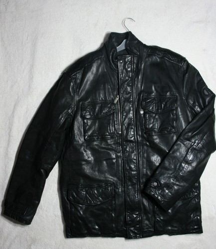Veste cuir vintage - veste, en