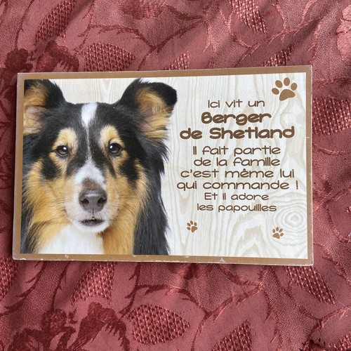 Plaque bois berger - plaque,