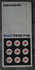 MOBIL CARTE ROUTIERE ROAD MAP 1973 Edition - INDIANAPOLIS