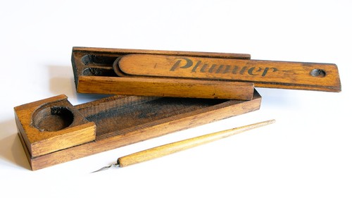 Plumier ancien bois 1 - plumier,
