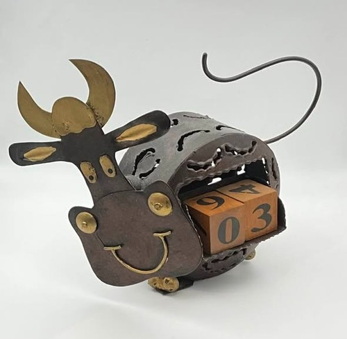 Calendrier perpetuel vache - , fer