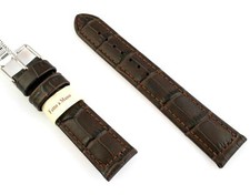 Cinturino Morellato Band Montre Vachette Marron Imprimé Alligator 18 20 22 24