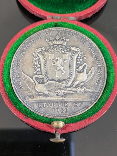 Médaille ancienne argent - médaille, en