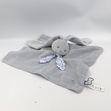 Doudou plat lapin bleu lapinoo - doudou,