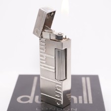 Briquet Dunhill Rollagas Silver Signature _Nettoyé par ultrasons_Fonctionne