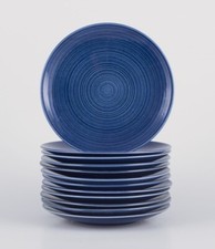 Gertrud Lönegren pour Rörstrand, Suède. Lot de douze assiettes "Blå Blanche"