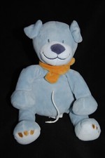 Peluche NOUKIES NOUKIE'S doudou chien bleu musical Achille  20 Cm Assis TTBE