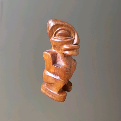 Statue tiki bois ancien - statue,