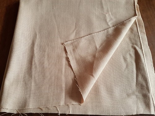 Tissus coupon lin beige - coupon,
