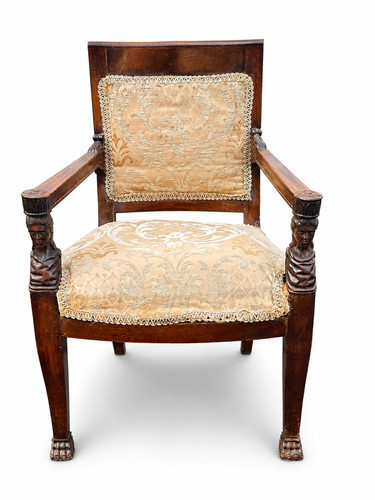 Ancien fauteuil bois - , sculpté