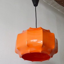 VINTAGE 1970S COCOON PENDANT CHANDELIER BY ILKA PLAST 70S ORANGE SPACE AGE 1970S