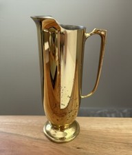 Vtg Martini Pitcher Vase Gold