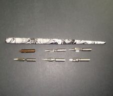 EC6 LOT WRITING PEN HOLDER + 6 PENS CALLIGRAPHY PENHOLDER PEN