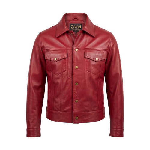 Veste camionneur cuir - en,