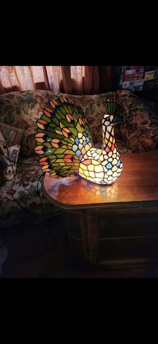 Tiffany style peacock stained - tiffany,