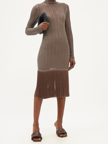 Robe fendi franges - robe,