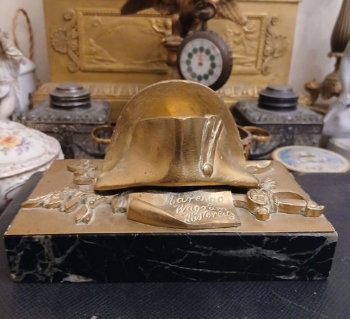 Encrier bronze marbre - encrier, empire