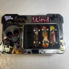 TECH DECK BLIND TIN CASE HOLDS 12 Decks 3 Boards Included