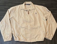 Vintage 90’s Polo Ralph Lauren Harrington Full Zip Jacket Men’s M Beige USA Made
