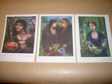 LOT 3 REPRODUCTIONS / PEINTURES DE E. GOERG / PUB LABO NEVROSTHENINE/ ANNEES 50 