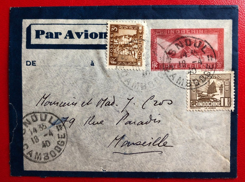 Indochine entier avion tad - entier-avion,