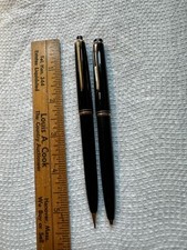 Vintage Mont Blanc Set Ballpoint Lever Clip Pen 28 & Mechanical Pencil PIX 25
