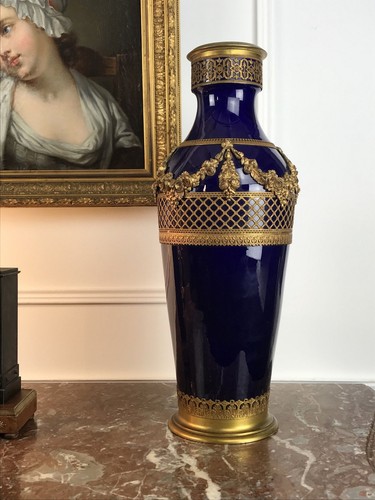 Ancien grand vase bleu - grand, de