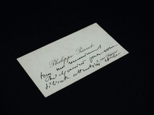 Philippe PARROT - carte de visite autographe signée