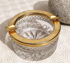 Cendrier en cristal taillé