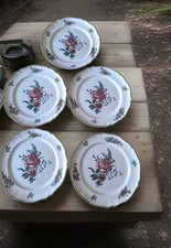 Villeroy & Boch cinq assiettes plates Vieux Strasbourg Alt Strassburg  1947/1956