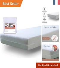 Housse de Matelas Élastique 90x200 cm, Protection par Fermeture Éclair Innovante