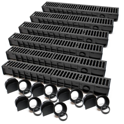 Caniveau 6x1m grille - 6x1m,