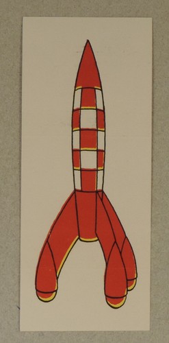 Herge tintin autocollant lune - ,