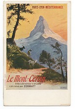 1915 French Poster Postcard Le Mont Cervin 