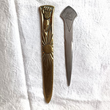 2 ANCIENS COUPE PAPIER BRONZE