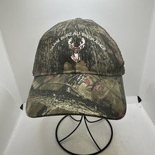 Vintage Farm Bureau Insurance Hat Deer Buck MossyCamo USA Snap Back Trucker Cap