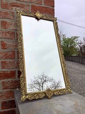 Grand miroir ancien doré en