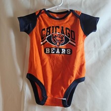 NFL Chicago Bears Baby Bodysuit Team Apparel Orange Navy 3/6M