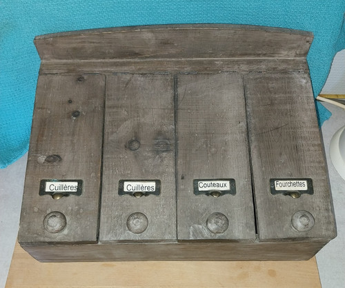 Ancien range couverts bois - ancien, en
