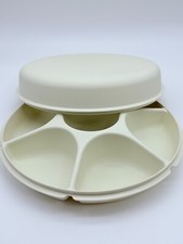TUPPERWARE Serving Center 6-Part Divided Party Veggie Snack & Dip Tray 1665 1667