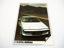 Talbot Matra Murena Sport Coupe 1983 Specs Equipment