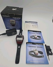Garmin Forerunner 305 GPS Watch  Heartbeat Monitor w/ Assessories + Tested! 