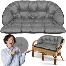 Coussin de jardin coussin d'assise 190 x 40 cm gris coussin de banc coussin d...