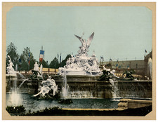 France, Paris, Exposition Universelle de 1889, La Fontaine Lumineuse  photochr