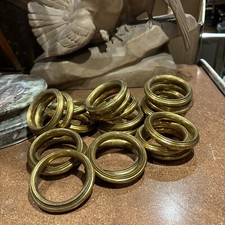 interesting lot of 23 antique hollow brass curtain rings 1900s era