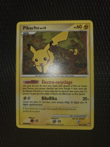 Carte pokémon pikachu - pokémon,