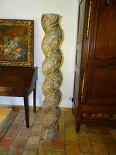 Colonne XVIII ème Salomonique à Décor Naturel