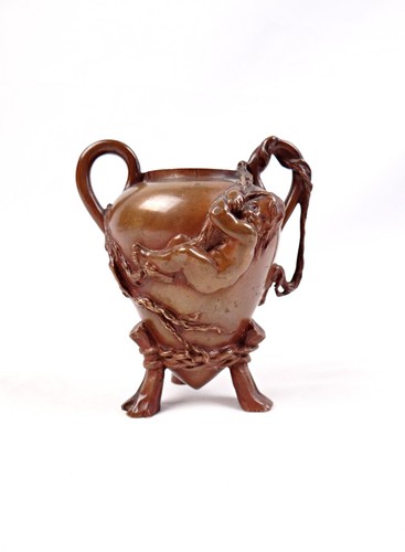Vase bougeoir bronze - bronze, signé